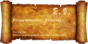 Rosenwasser Vivien névjegykártya